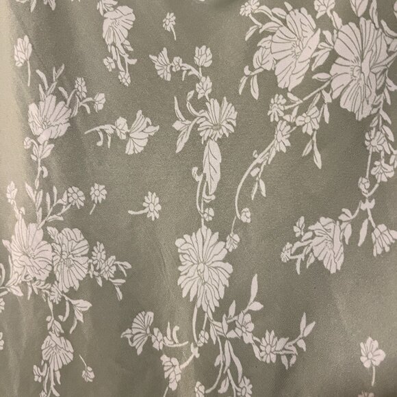 Altar’d State Raquel Floral Satin Midi Dress - Green, Size L - Picture 6 of 8